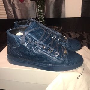 Balenciaga Arena Blue leather Sneaker